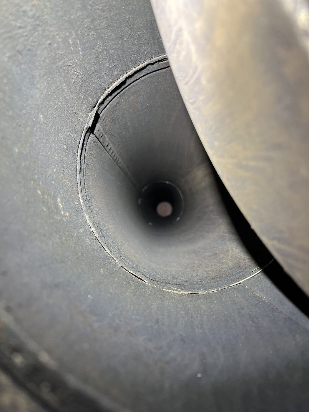 Chimney flue after cleaning