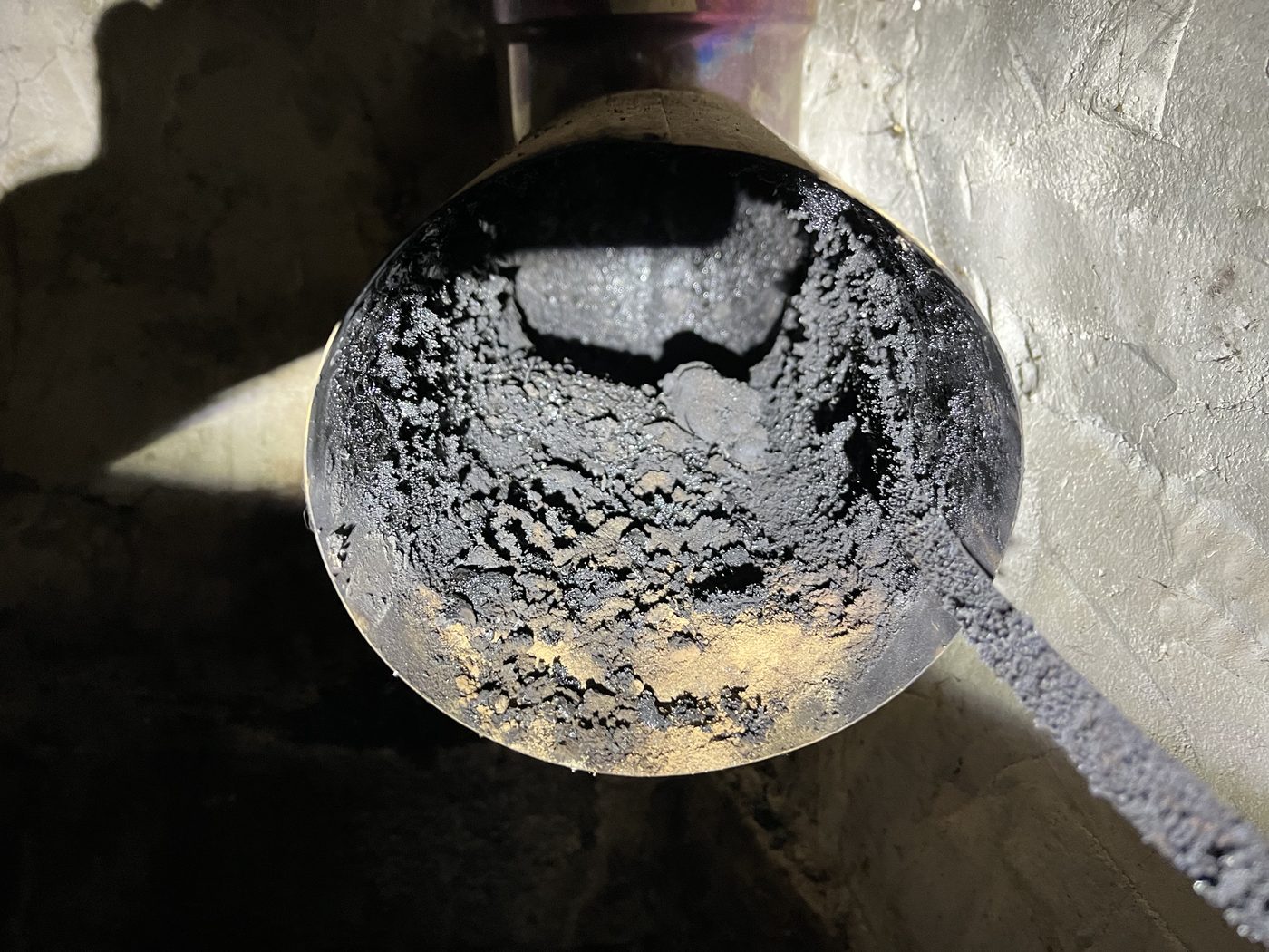 Heavy creosote buildup and blockage