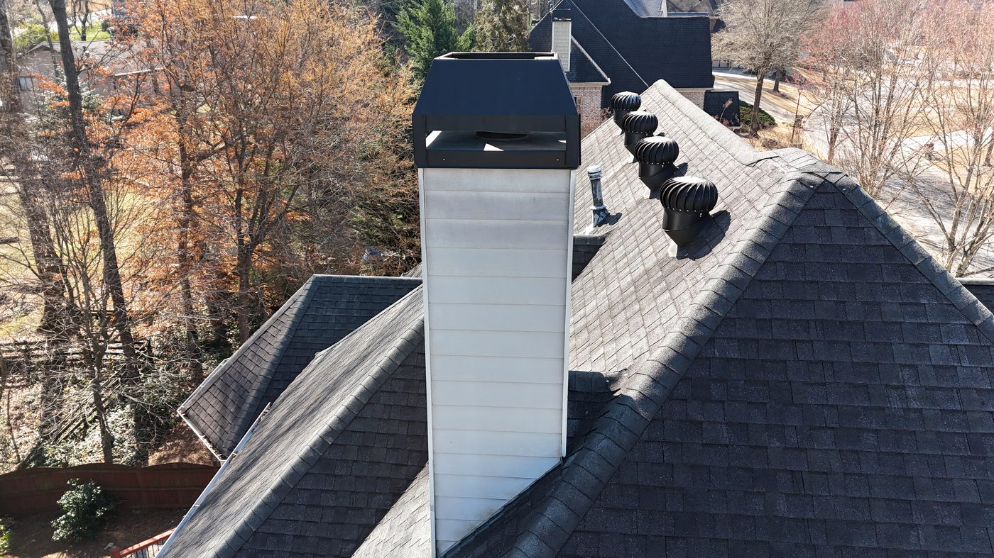 New chimney cap installation
