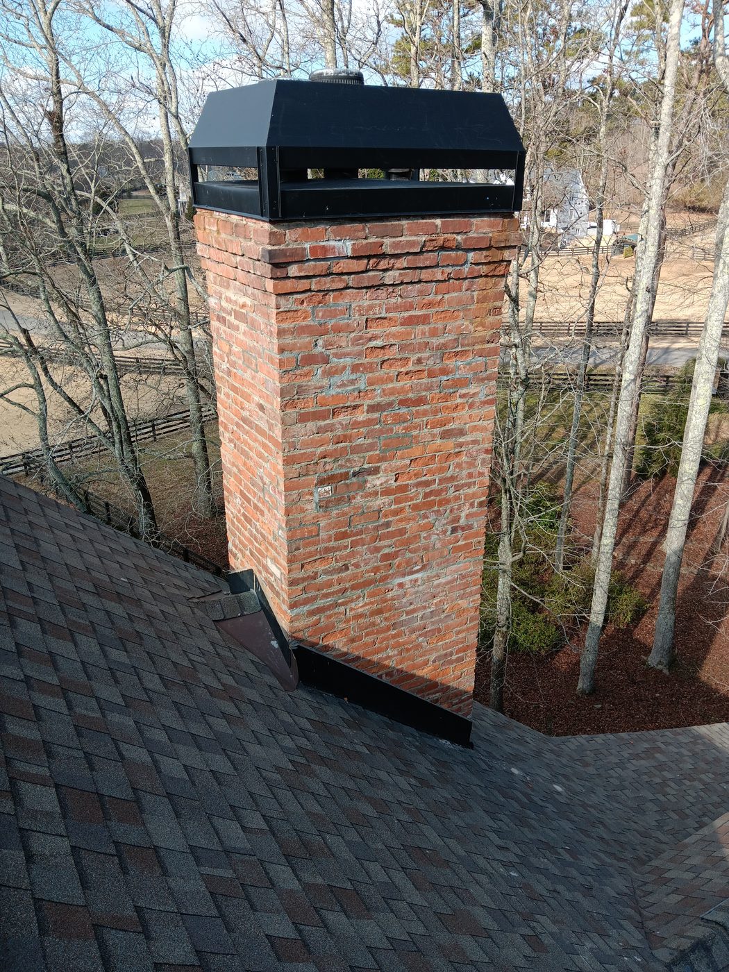 New chimney cap installation
